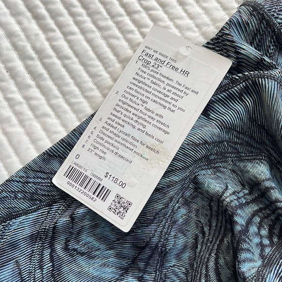 Lululemon Fast and Free HR Crop - Picture 4 of 6